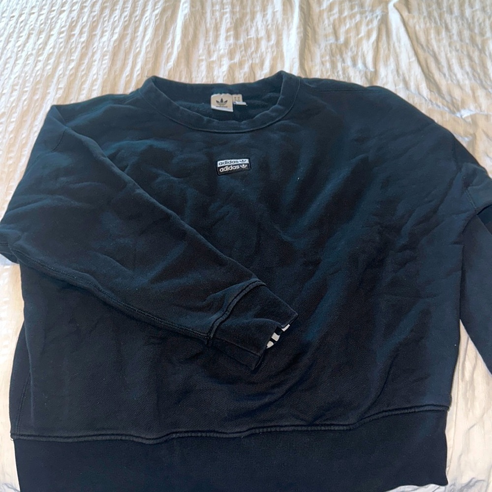 ADIDAS black crew neck